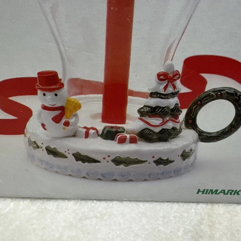 Himark Holiday Snowman Hurricane Candle Holder‎